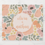 フローラブライダルシャワーま結婚たはパーソナライズされた ビールラベル (シングルラベル)