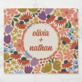 フローラブライダルシャワーま結婚たはパーソナライズされた ビールラベル (シングルラベル)