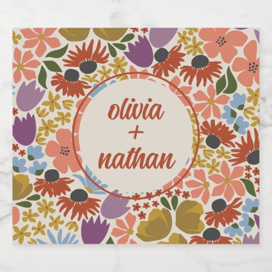 フローラブライダルシャワーま結婚たはパーソナライズされた ビールラベル (シングルラベル)