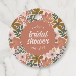 フローラブライダルシャワーま結婚たはパーソナライズされた フェイバータグ