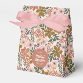 フローラブライダルシャワーま結婚たはパーソナライズされた フェイバーボックス (正面サイド)