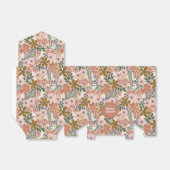 フローラブライダルシャワーま結婚たはパーソナライズされた フェイバーボックス (折り畳みなし)