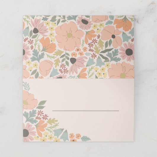 フローラブライダルシャワーま結婚たは プレイスカード (外部開封)