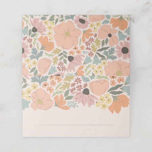 フローラブライダルシャワーま結婚たは プレイスカード (外部開封)