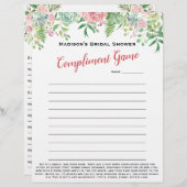 フローラブライダルシャワーアイスブレーカー💕 5ワードおもしろい (正面/裏面)