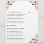 フローラブライダルシャワーアイスブレーカー💕 5ワードおもしろい (裏面)