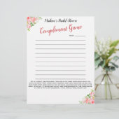 フローラブライダルシャワーアイスブレーカー💕 5ワードおもしろい (スタンド正面)