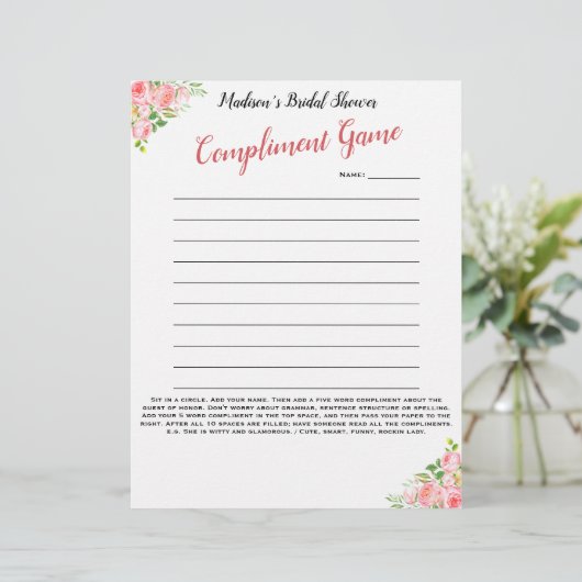 フローラブライダルシャワーアイスブレーカー💕 5ワードおもしろい (スタンド正面)