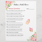 フローラブライダルシャワーアイスブレーカー💕 5ワードおもしろい (裏面)