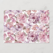 フローラブライダルシャワーアドバイスとウィッシュ エンクロージャーカード (裏面)