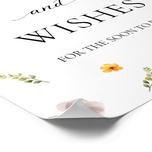 フローラブライダルシャワーアドバイスとウィッシュ ポスター (角)