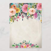 フローラブライダルシャワーアドバイスカード アドバイスカード (裏面)