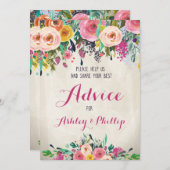 フローラブライダルシャワーアドバイスカード アドバイスカード (正面/裏面)