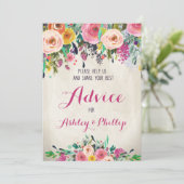 フローラブライダルシャワーアドバイスカード アドバイスカード (スタンド正面)