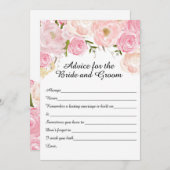 フローラブライダルシャワーアドバイスカード 招待状 (正面/裏面)