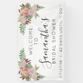 フローラブライダルシャワーウェルカムサイン日 横断幕 (縦)