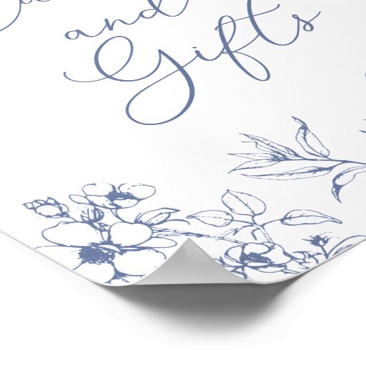 フローラブライダルシャワーカードとギフト ポスター (角)