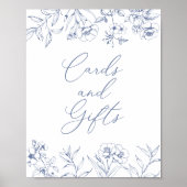 フローラブライダルシャワーカードとギフト ポスター (正面)