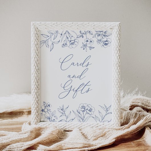 フローラブライダルシャワーカードとギフト ポスター