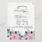 フローラブライダルシャワーカード 招待状 (正面/裏面)