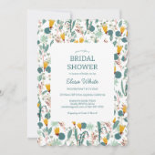 フローラブライダルシャワーキュート春ガーデンカスタム 招待状 (正面)