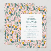 フローラブライダルシャワーキュート春ガーデンカスタム 招待状 (正面/裏面)