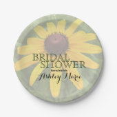 フローラブライダルシャワークローズアップRudbeckia写真 ペーパープレート (正面)