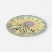 フローラブライダルシャワークローズアップRudbeckia写真 ペーパープレート (アングル)