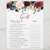 フローラブライダルシャワーゲストゲームの検索 (正面)