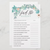 フローラブライダルシャワーゲームゲストの検索 (正面/裏面)