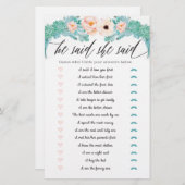 フローラブライダルシャワーゲーム彼は彼女が言った (正面/裏面)