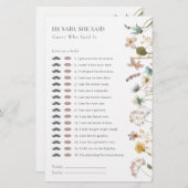 フローラブライダルシャワーゲーム (正面/裏面)