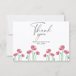 フローラブライダルシャワーサンキューカード カード