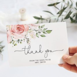 フローラブライダルシャワーサンキューカード カード