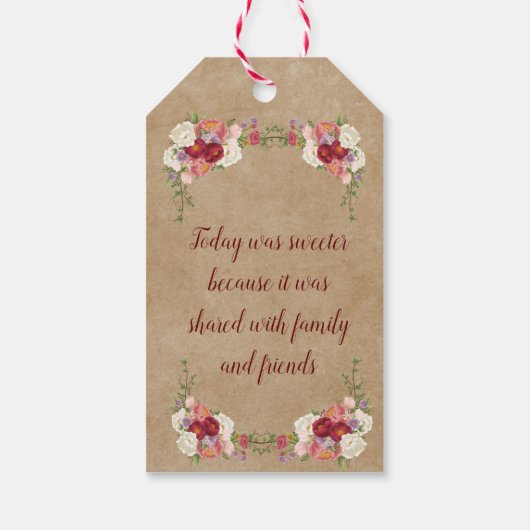 フローラブライダルシャワーサンクユーカスタム ギフトタグ (裏面)