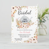 フローラブライダルシャワーティーパーティの招待状 招待状 (スタンド正面)