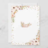 フローラブライダルシャワーティーパーティの招待状 招待状 (裏面)