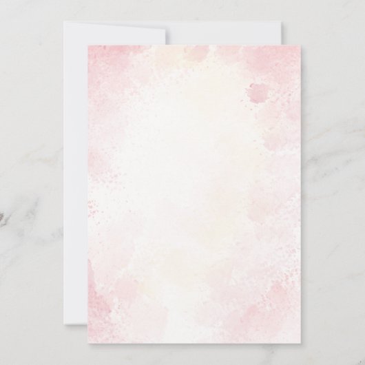 フローラブライダルシャワーティーパーティの招待状 招待状 (裏面)