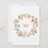 フローラブライダルシャワーティーパーティーカスタム招待状 招待状 (裏面)