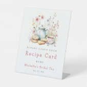 フローラブライダルシャワーティーパーティーレシピカード 台座サイン (正面)