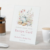 フローラブライダルシャワーティーパーティーレシピカード 台座サイン (インサイチュ)