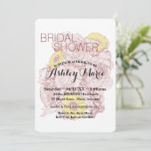 フローラブライダルシャワーテラコッタブーケアウトライン 招待状 (スタンド正面)