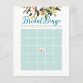 フローラブライダルシャワービンゴカードロビンズエッグブルー (正面)
