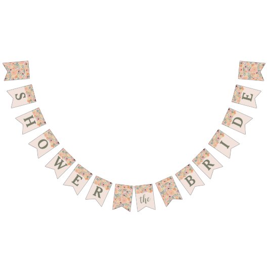 フローラブライダルシャワーフラグ バンティングフラッグ (全)