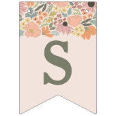 フローラブライダルシャワーフラグ バンティングフラッグ (第2の旗)