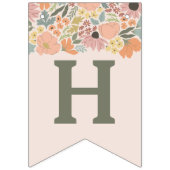 フローラブライダルシャワーフラグ バンティングフラッグ (第3の旗)