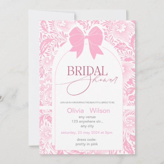 フローラブライダルシャワーブライダルシャワー招待状 招待状 (正面)