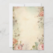 フローラブライダルシャワーブランチヴィンテージスタイル 招待状 (裏面)