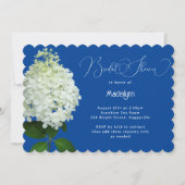 フローラブライダルシャワーホワイトアジサイ 招待状 (正面)