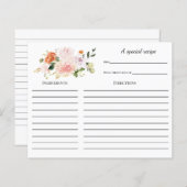 フローラブライダルシャワーレシピカード (正面/裏面)